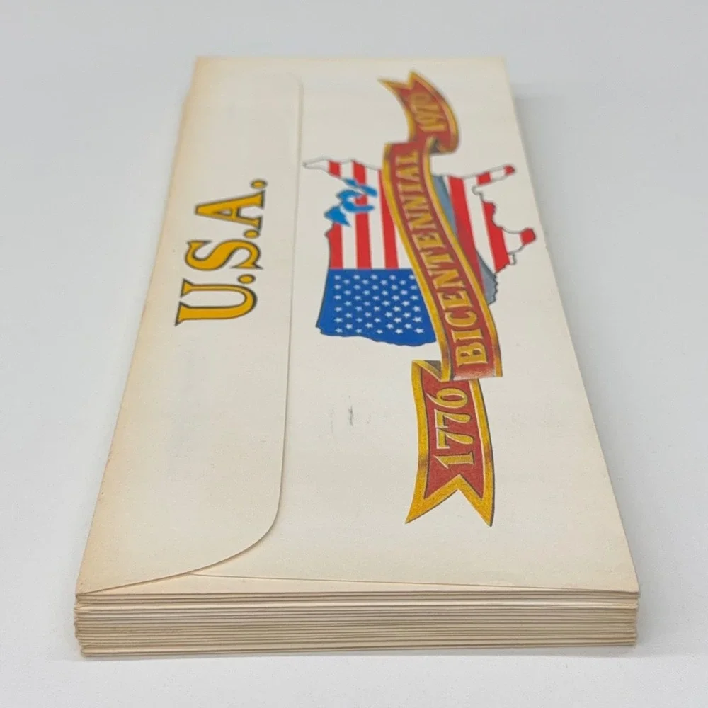 Vtg 1975 USA Bicentennial Envelopes Quality‎ Park Products 1776-1976 Lot of 19